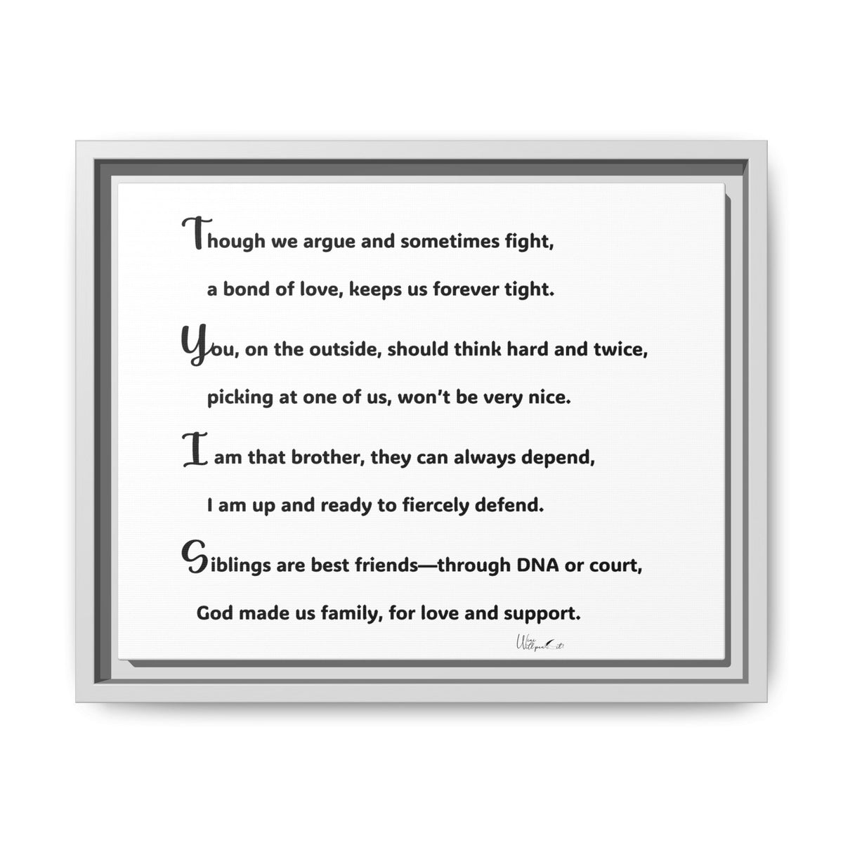 Matte Canvas, Framed (Multi-color)