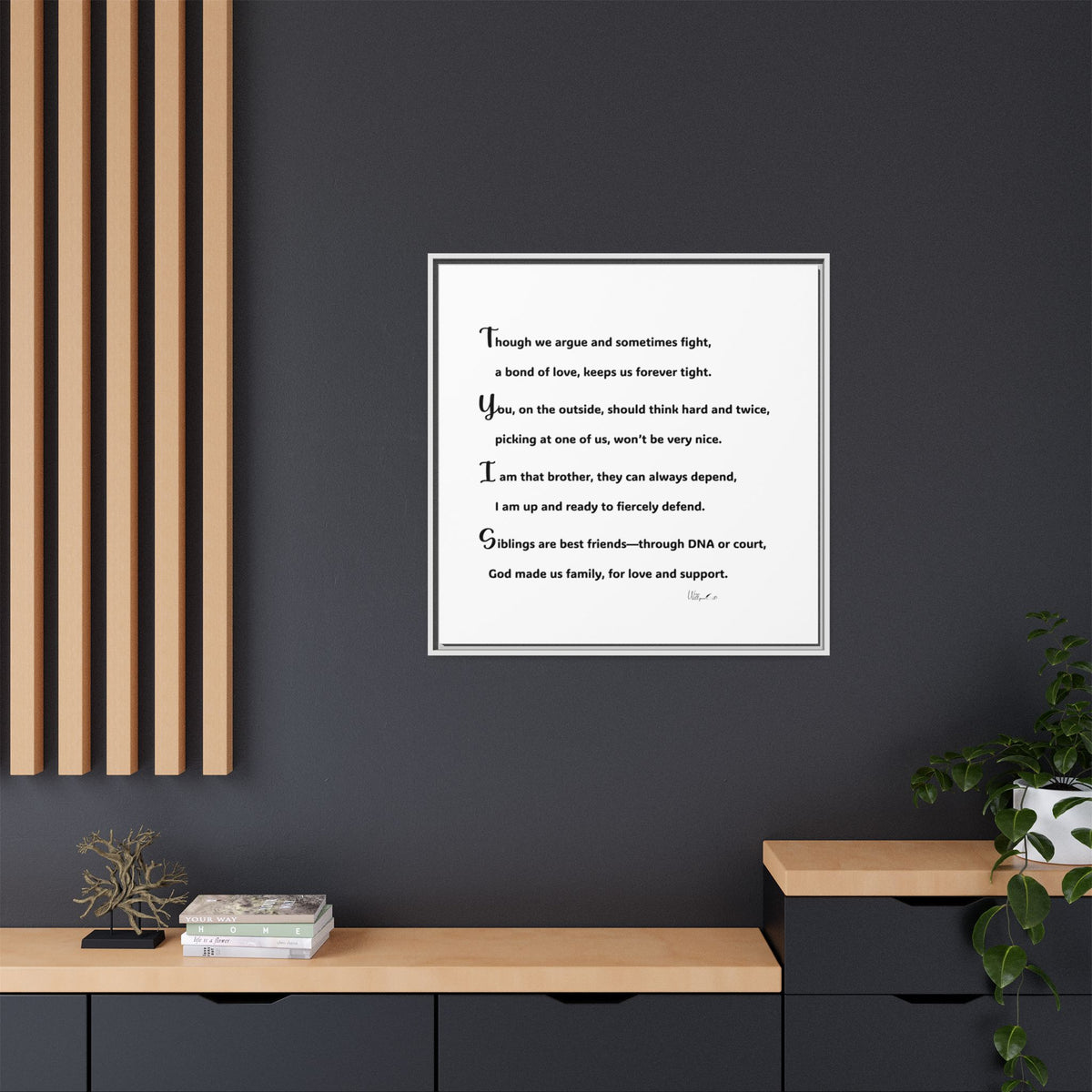 Matte Canvas, Framed (Multi-color)