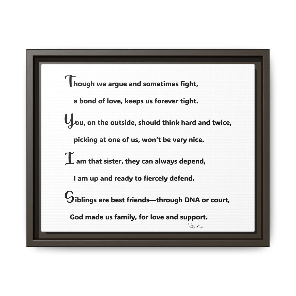 Matte Canvas, Framed (Multi-color)