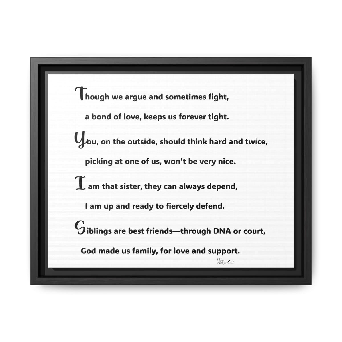 Matte Canvas, Framed (Multi-color)