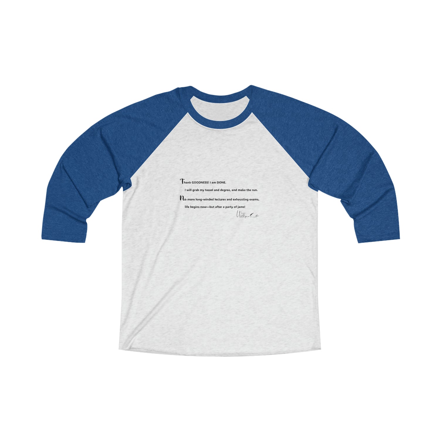 Unisex Tri-Blend 3\4 Raglan Tee