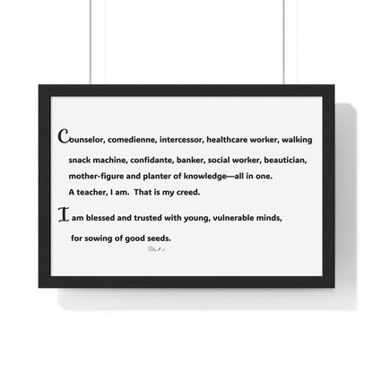 Horizontal Framed Poster