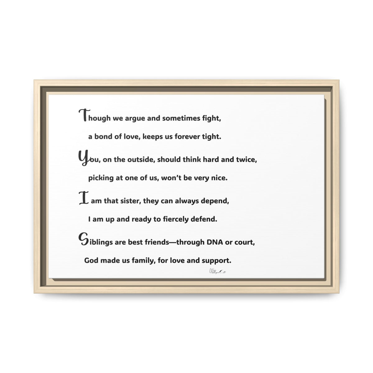 Matte Canvas, Framed (Multi-color)