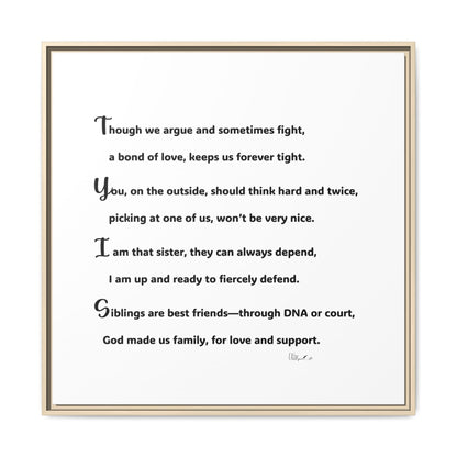 Matte Canvas, Framed (Multi-color)