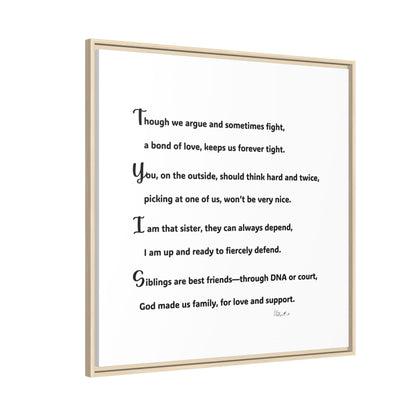 Matte Canvas, Framed (Multi-color)
