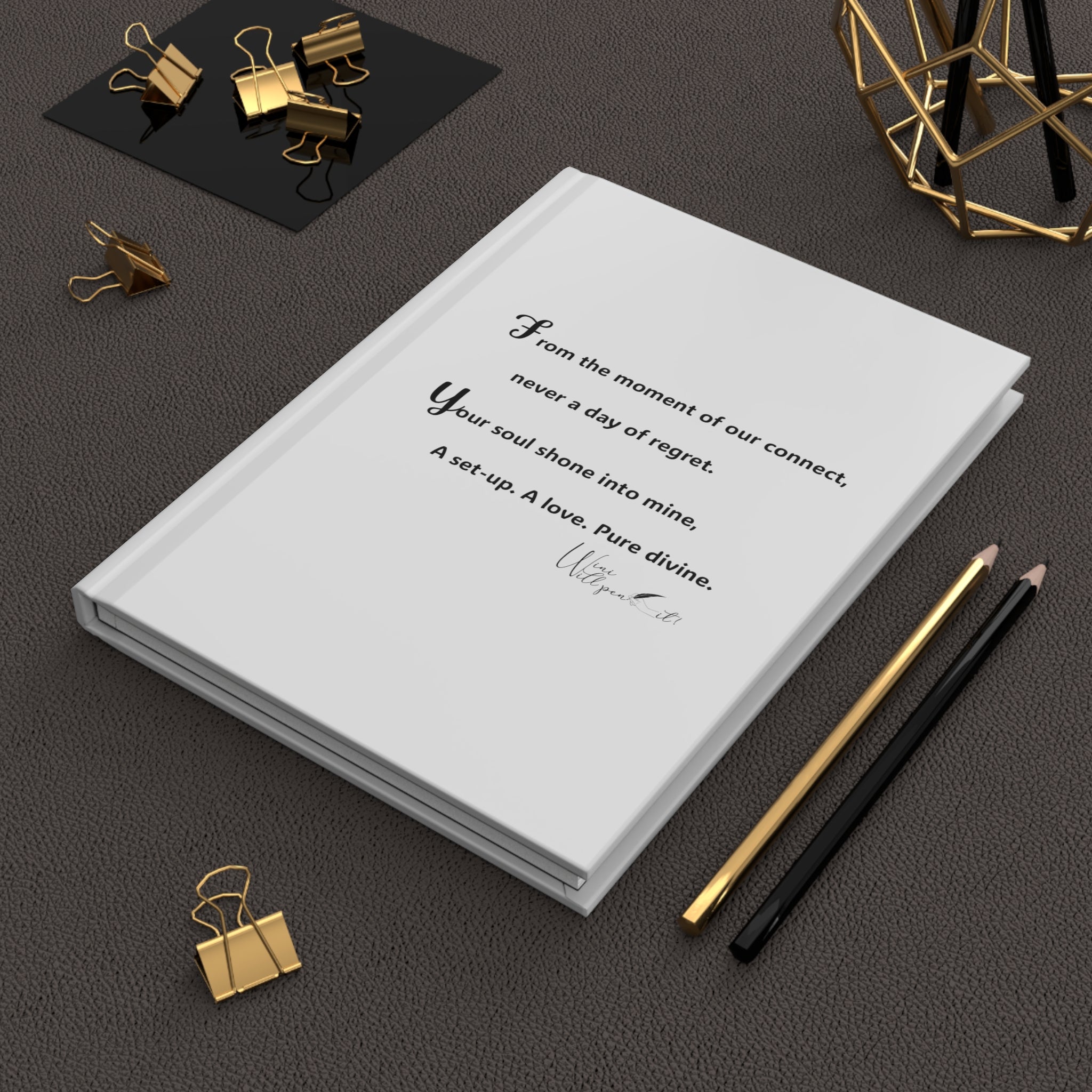 poems on hardcover journal matte