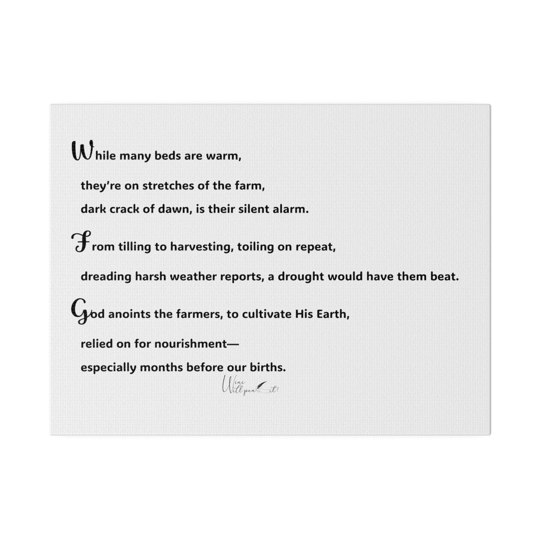 Matte Canvas, Stretched, 0.75"