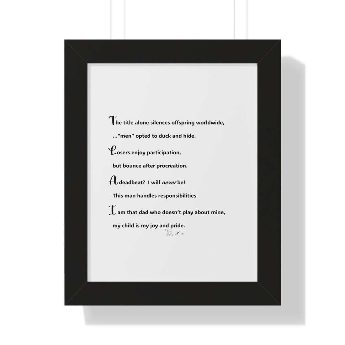 Framed Vertical Poster