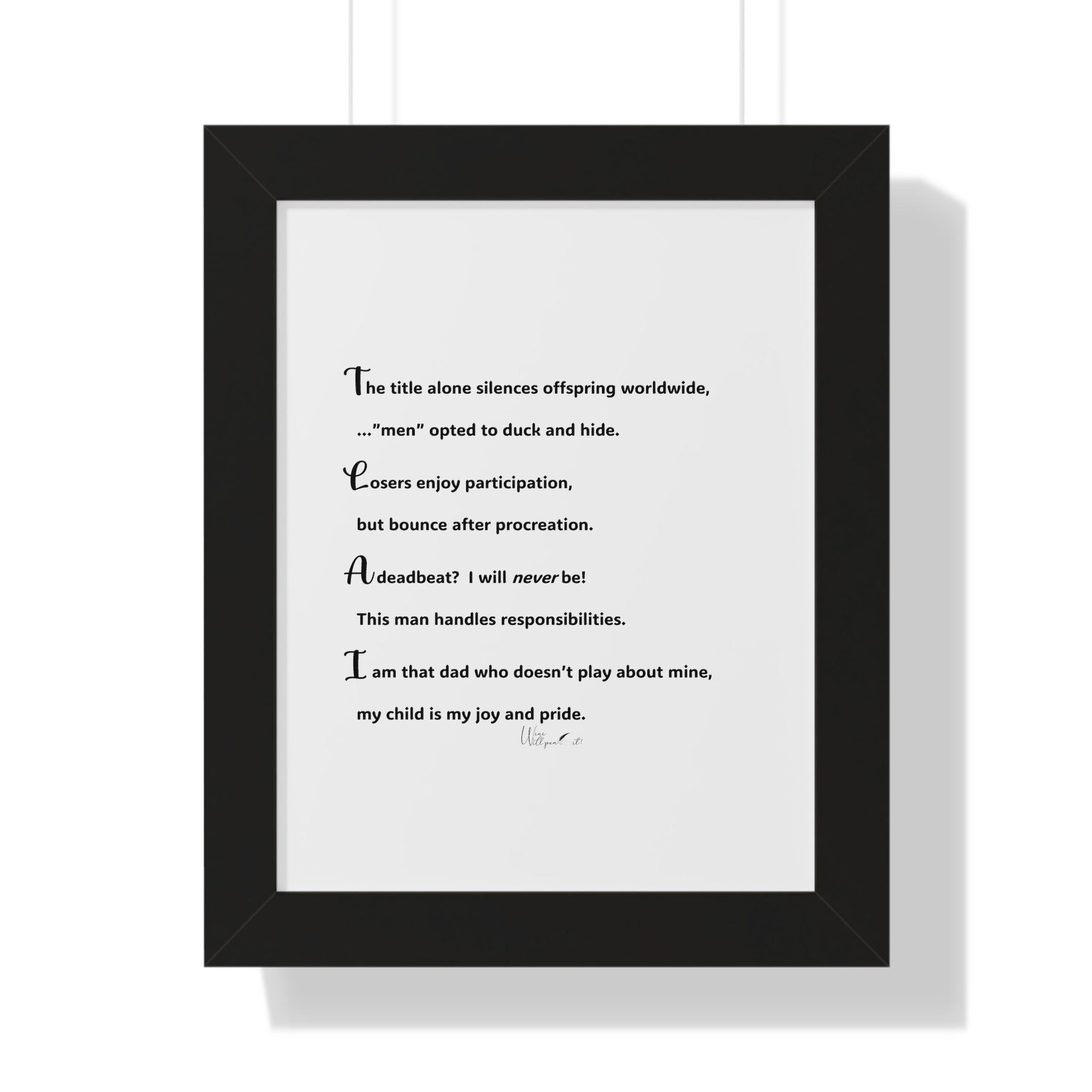 Framed Vertical Poster
