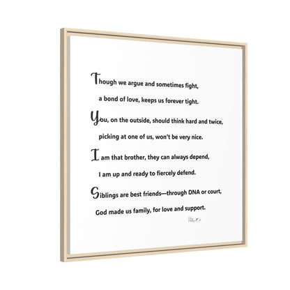 Matte Canvas, Framed (Multi-color)