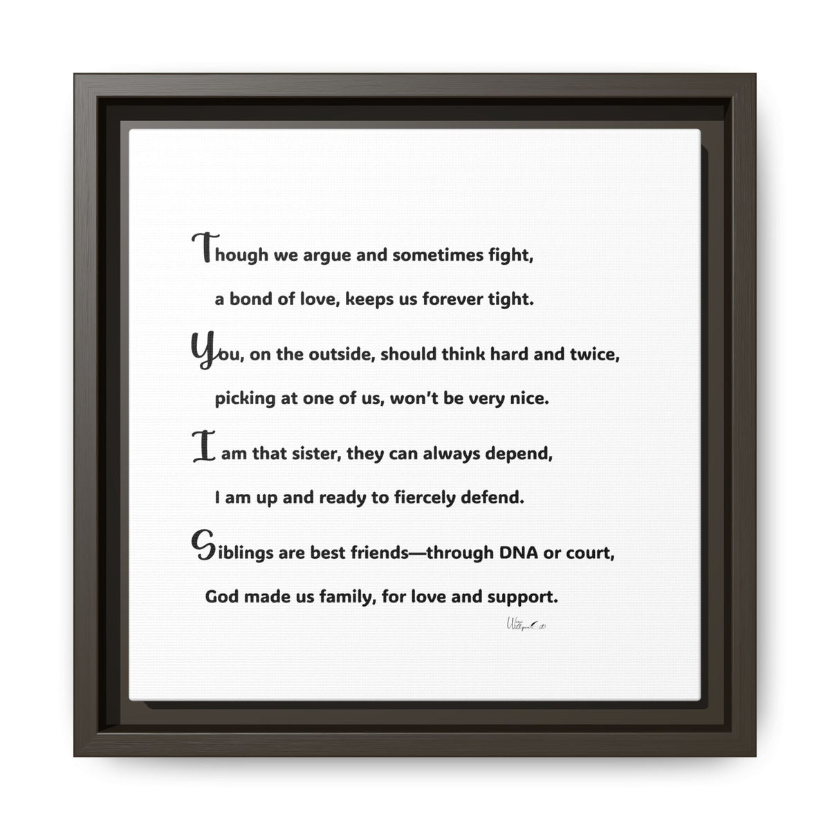 Matte Canvas, Framed (Multi-color)