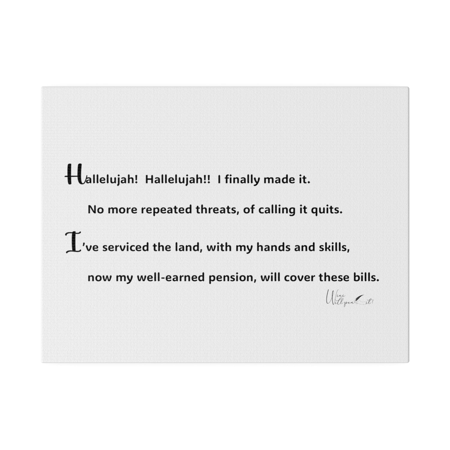 Matte Canvas, Stretched, 0.75&quot;