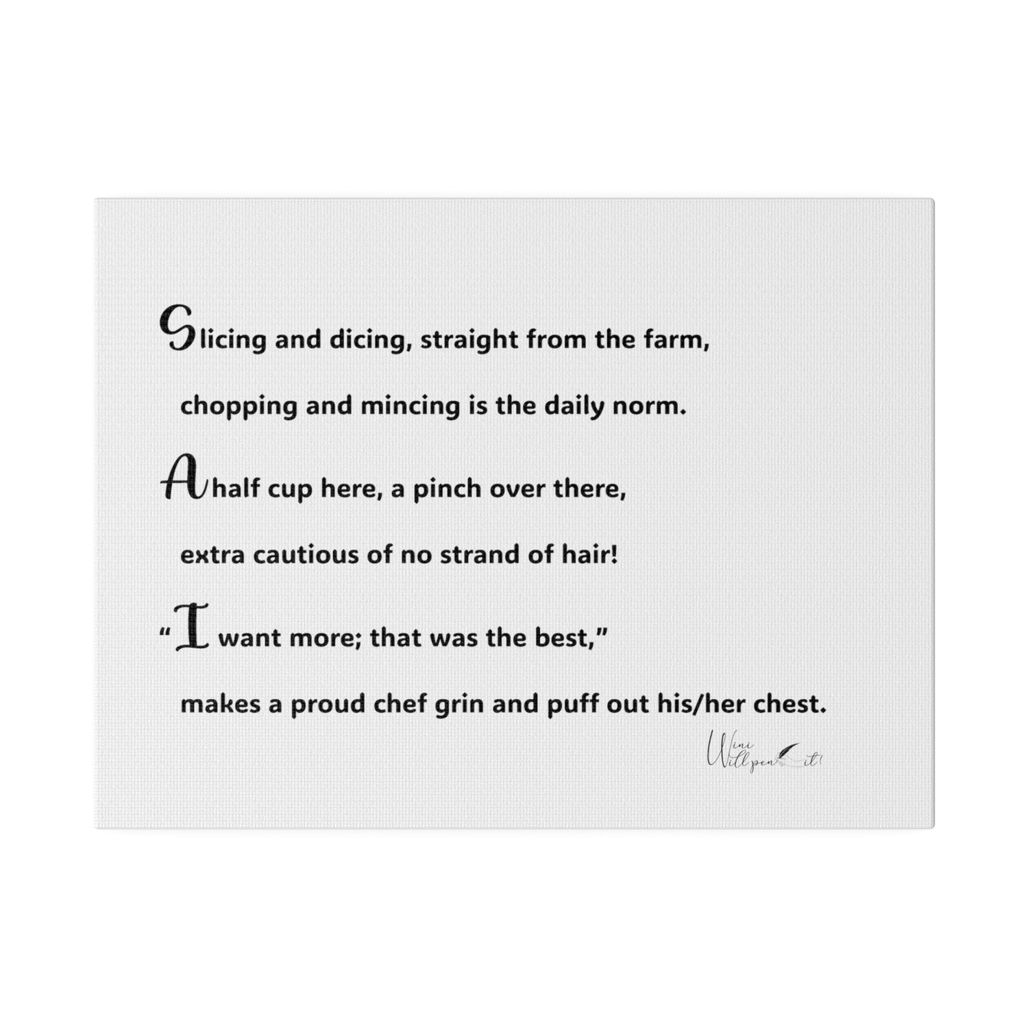 Matte Canvas, Stretched, 0.75&quot;